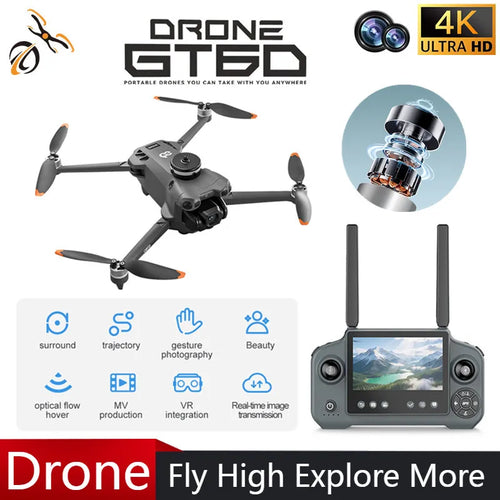 Load image into Gallery viewer, GT60 4K GPS Drone Professional with  4.5Inch Screen WiFi FPV Aerial Photography 360° Obstacle Avoidance Quadcopter Airdrop Toys
