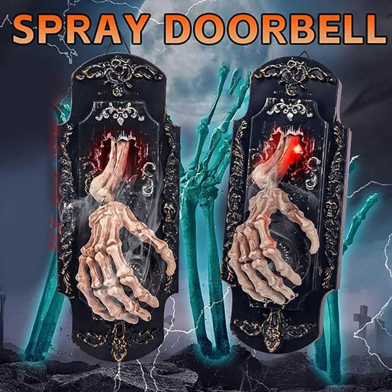 Halloween Funny Doorbell Induction Spray Doorbell Sound Induction Venue Layout Haunted House Halloween Terror
