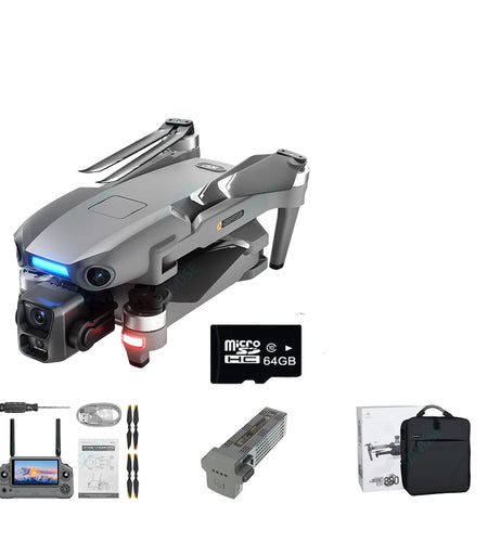 S880 Flagship Drone 8K Dual Cameras 3-Axis Gimbal 5G FPV GPS Return TouchScreen RC Obstacle Avoidance Optical Flow Hovering Dron