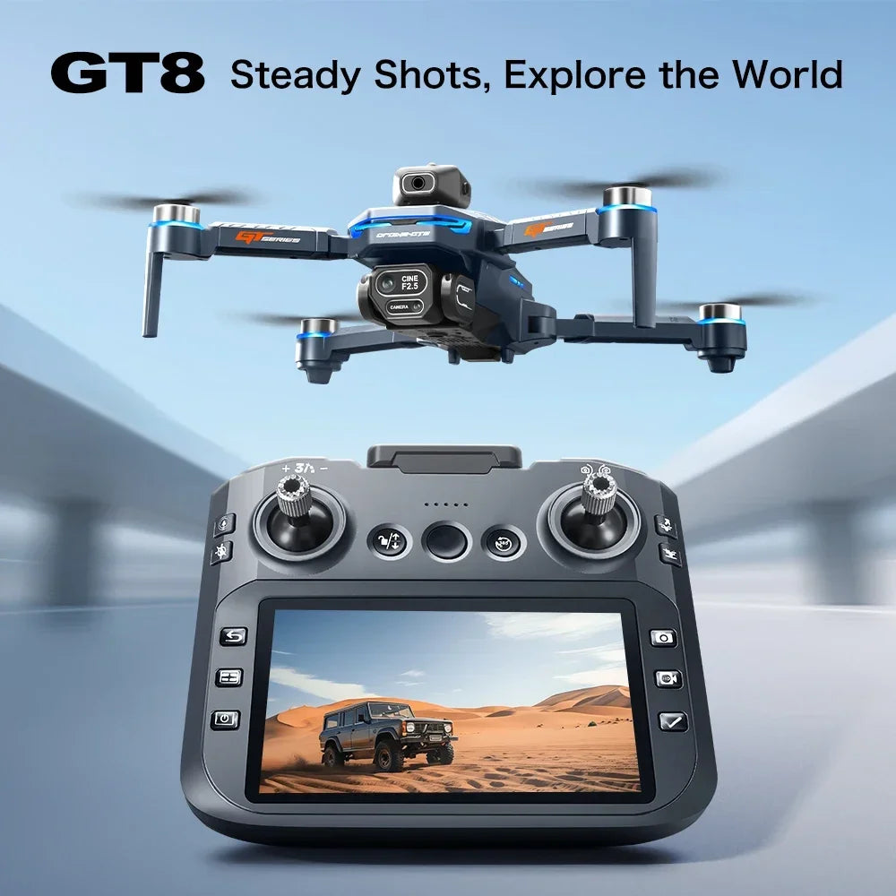 Original GT8 GPS Foldable Drone 8K Dual Camera 5G WIFI FPV Brushless Optical Flow Obstacle Avoidance RC Aerial Quadcopter