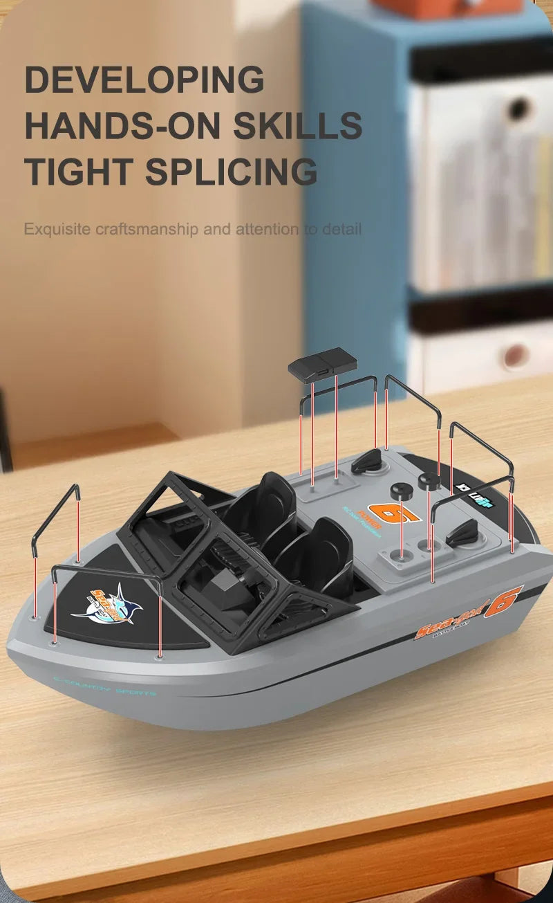 Toy Boat 1/12 Remote Control Go Kart 2.4G High-Speed Vortex Spray Brushless Water Electric Cool Boy Ship Model