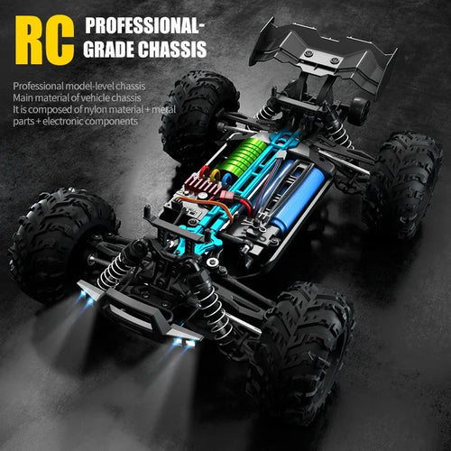 Load image into Gallery viewer, WLtoys 1:16 70KM/H  4WD RC Car With LED Remote Control Cars High Speed Drift Monster Truck for Kids VS 144001 Toys
