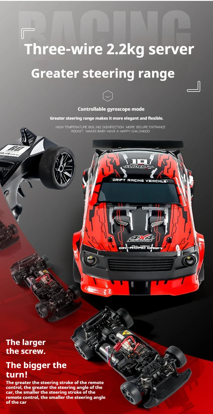Remote Control Toy Race Car 1:14 Scale - High Speed 4x4 Off-Road RC Climbing Drift Car, Gift for Boys