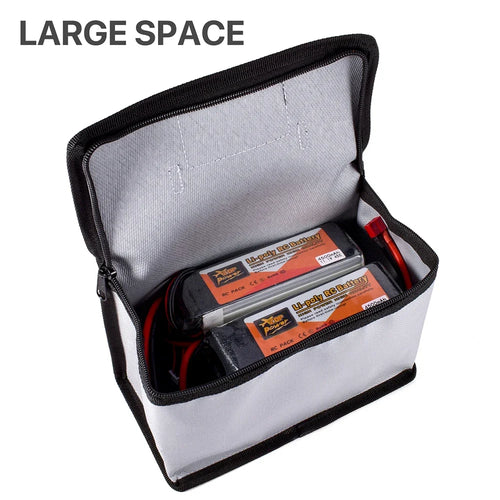 Load image into Gallery viewer, Battery Safe Bag Fireproof for RC Car Drone Batteries Travel Storage Charging Large Explosion-Proof Bags Portable
