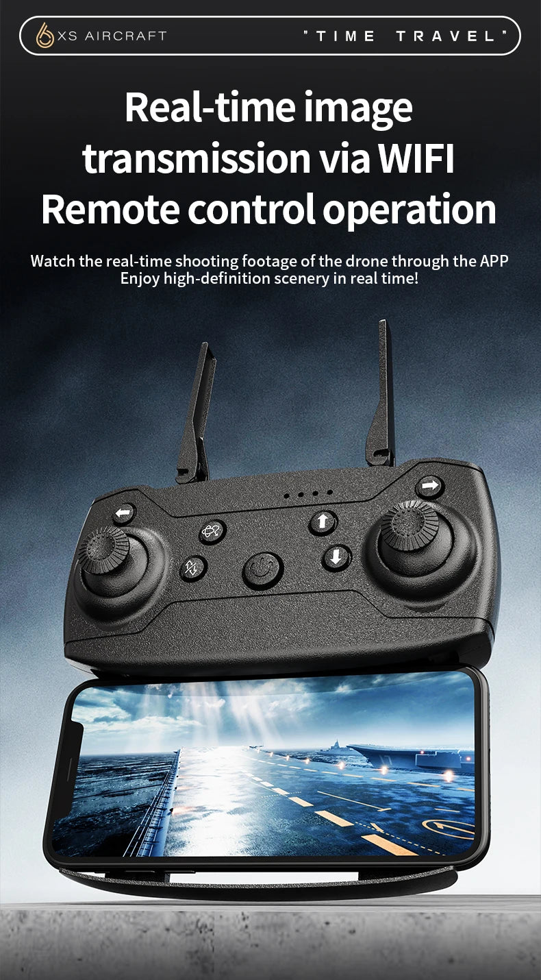 XS6 RC Mini Drone 8K HD Dual Camera 360° Obstacle Avoidance Optical Flow Indoor Outdoor Quadcopter Toys For Kids Birthday Gift