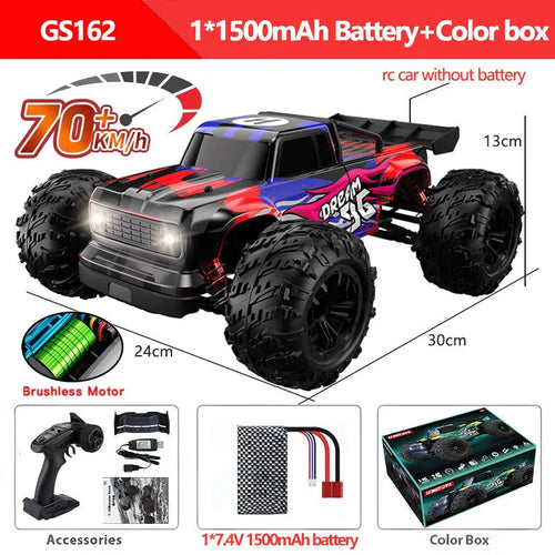 Load image into Gallery viewer, 1:16 4WD RC Car 60KM/H Or 36KM/H With LED 2.4G Remote Control Cars High Speed Drift Monster 4x4 Truck For Kids VS Wltoys 144001
