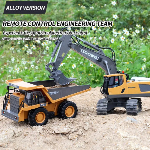 Load image into Gallery viewer, Remote Control Excavator Bulldozer Dump Truck Rc Car Toys Electric Engineering 2.4g High-Tech Vehicle Model Toys For Kids Gifts
