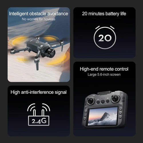 Load image into Gallery viewer, Original V988 Drone 8K HD Dual Camera Professional 5G WIFI FPV Remote control with large screen Foldable Quadcopter RC DronPlusX
