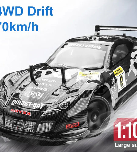 1:10 70km/h High-speed Drift Remote Control Car 2.4G 4WD Rc Off-road Vehicle Dual-speed Rc Car Children's Christmas Gift