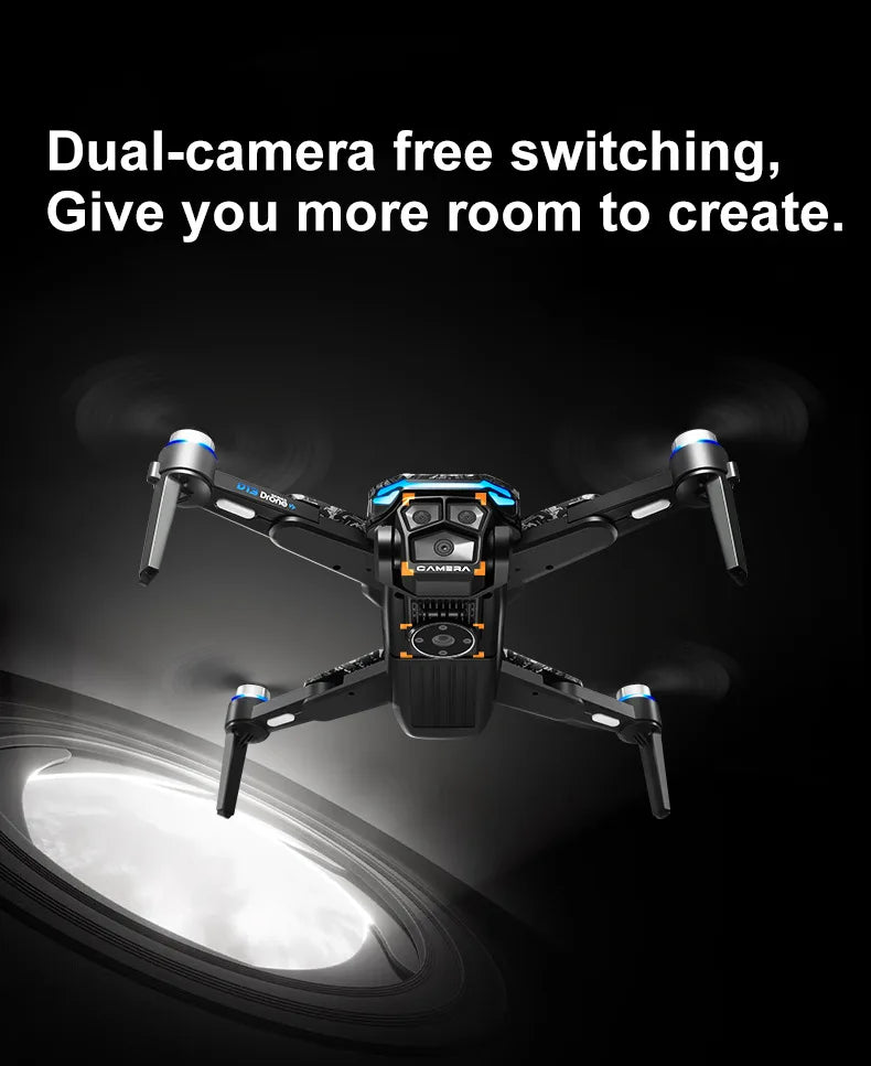 New D13 Drone 4K with Screen Remote Control Professional Brushless Motor Laser Obstacle Avoidance Foldable Quadcopter RC Toy
