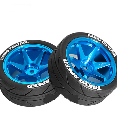 1/10 RC Racing Wheels Tires Metal Wheel Rims Hub12mm Hex for 1:10 RC On Road Car Tamiya TT01 TT02 XV01 XV02 PTG-2 HSP HPI Kyosho