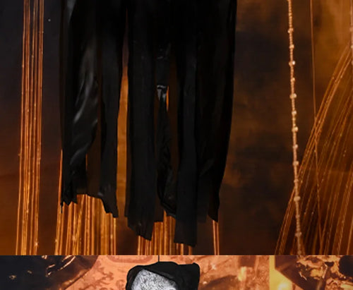Load image into Gallery viewer, Halloween Decoration Screaming Scarecrow Ghost Voice-controlled Glowing and Sound-emitting Pendant Setting Up Props
