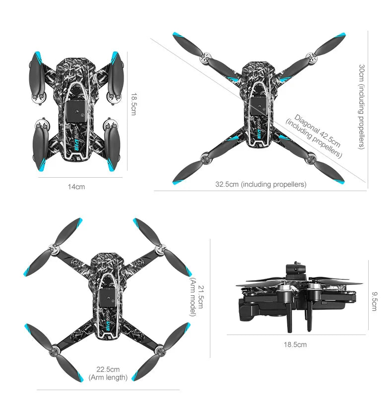 New D13 Drone 4K with Screen Remote Control Professional Brushless Motor Laser Obstacle Avoidance Foldable Quadcopter RC Toy