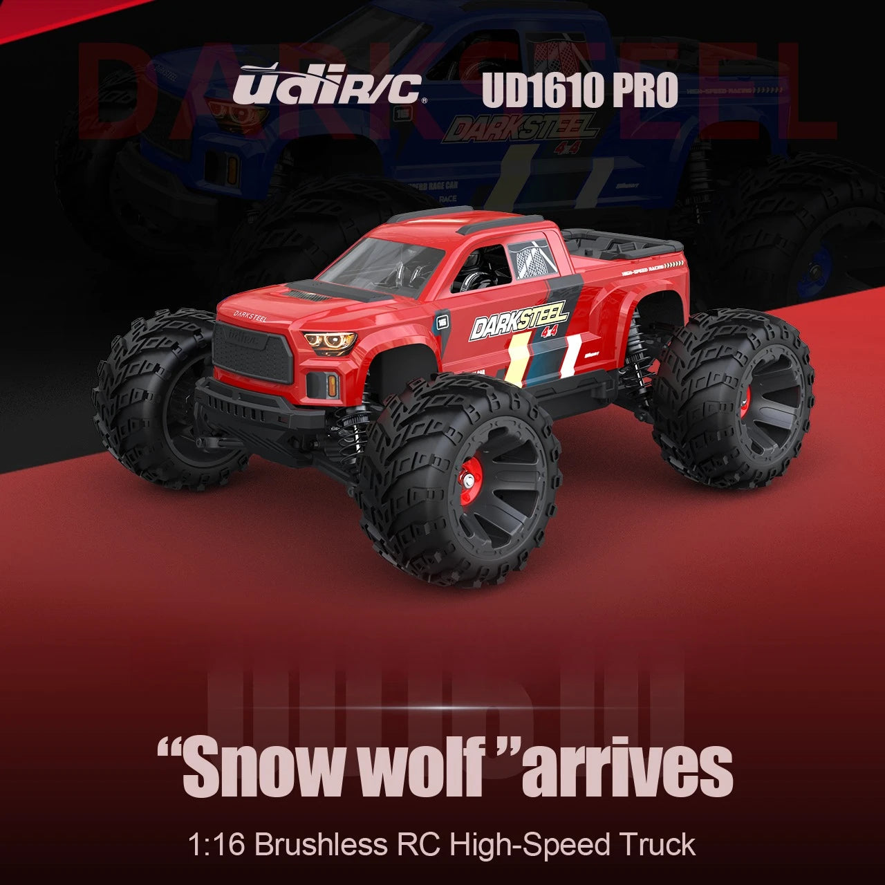 1/16 4WD RC Car Brushless High-speed Truck 2.4G Remote Control Climbing Vehicle 4x4 Off-road Big-wheels Crawler Toys for Adults