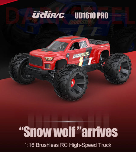 1/16 4WD RC Car Brushless High-speed Truck 2.4G Remote Control Climbing Vehicle 4x4 Off-road Big-wheels Crawler Toys for Adults