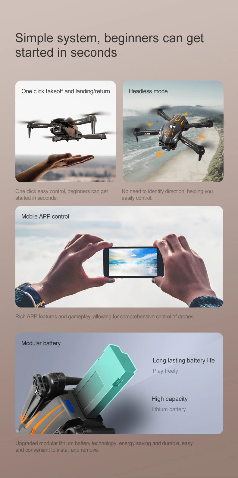 Xiaomi D88 Drone HD 8K Dual Camera Professional Aerial Photography Optical Flow Hovering Gesture Shooting Folding Quadcopter ﻿