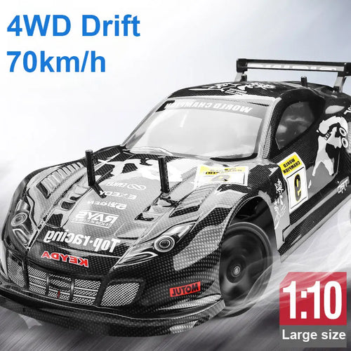 Load image into Gallery viewer, 1:10 70km/h High-speed Drift Remote Control Car 2.4G 4WD Rc Off-road Vehicle Dual-speed Rc Car Children's Christmas Gift
