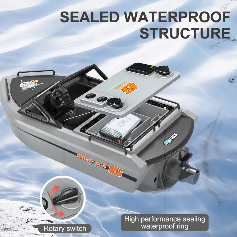 Toy Boat 1/12 Remote Control Go Kart 2.4G High-Speed Vortex Spray Brushless Water Electric Cool Boy Ship Model