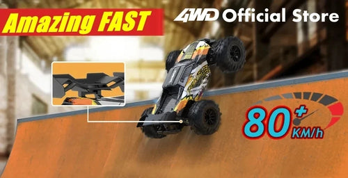 Load image into Gallery viewer, 1:16 80km/h Brushless RC Drift Car With LED Lights 4WD Electric High Speed Racing Remote Control Monster Truck for Kids Adults
