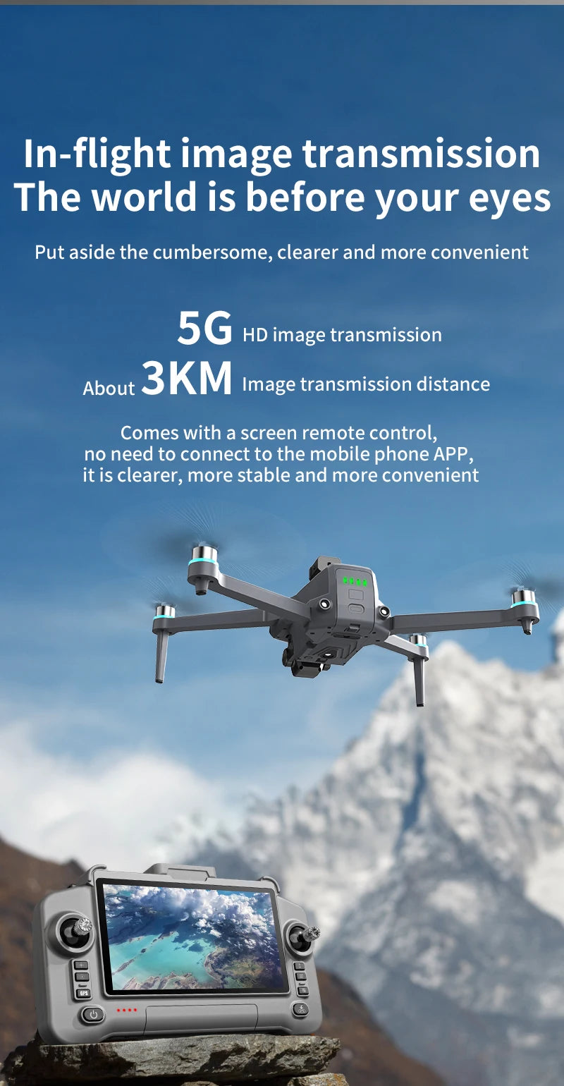 SG603 Pro Drone GPS 8K HD Camera Aerial EIS Anti-Shaking 5G WIFI Folding Drones Brushless Obstacle Avoidance Touchscreen RC UAV