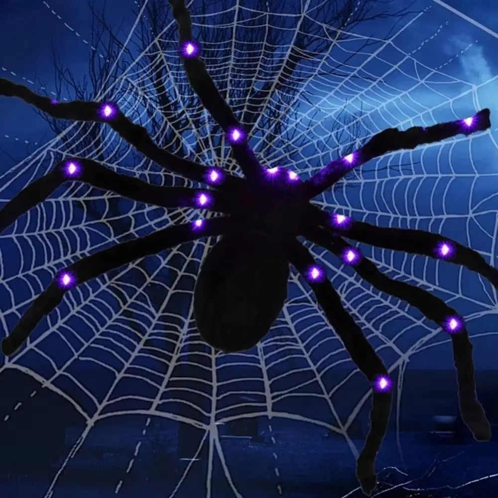 8 Modes Halloween Spider Web Lights Waterproof Glow LED Spider Net 5m Triangle Luminous Halloween Spider Indoor Outdoor