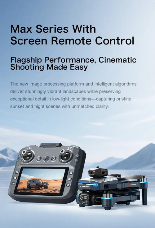 Load image into Gallery viewer, GT8 Drone 4K HD Camera Obstacle Avoidance Aerial Photography Brushless Drone with Screen Foldable RC Drone Quadcopter RTF
