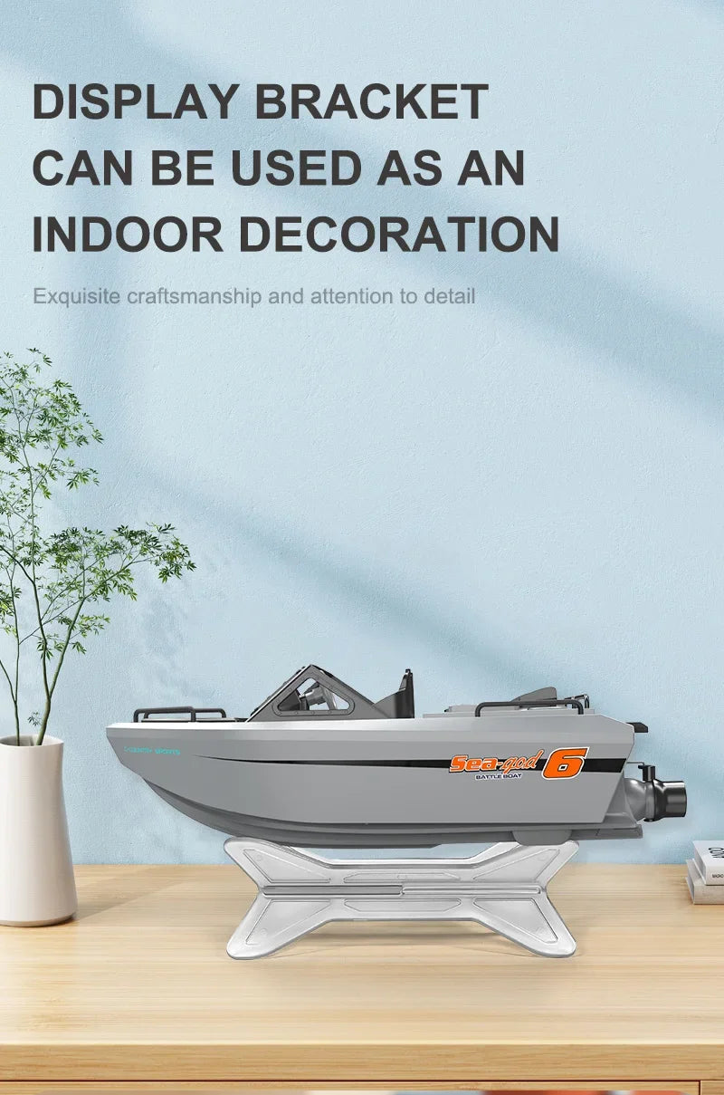 Toy Boat 1/12 Remote Control Go Kart 2.4G High-Speed Vortex Spray Brushless Water Electric Cool Boy Ship Model