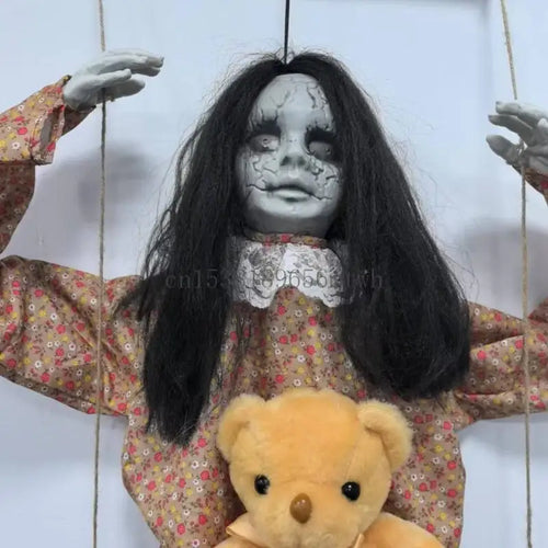 Load image into Gallery viewer, Scary Halloween Decorations Sound Activated Swinging Ghostly Doll with Light Up Eye for Garden Yard Indoor and Outdoor B03D
