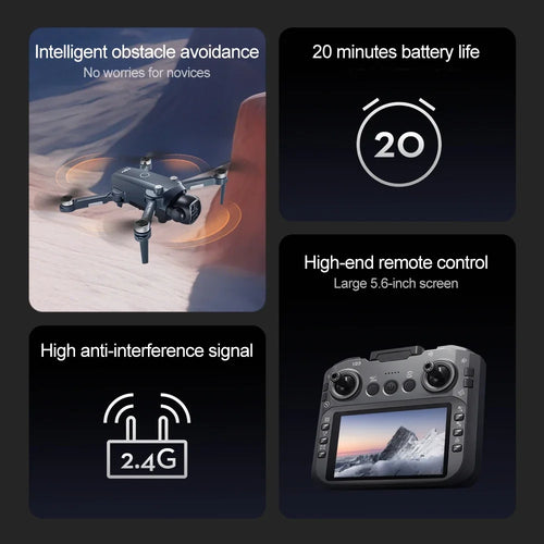 Load image into Gallery viewer, Original V988 Drone 8K HD Dual Camera Professional 5G WIFI FPV Remote control with large screen Foldable Quadcopter RC DronPlusX
