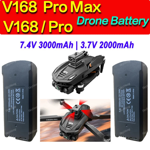 Load image into Gallery viewer, V168 Pro Max Battery 7.4V 3000mAh Original Battery V168 Dron 3.7V 2000mAh For V168 RC Quadcopter Spare Battery Parts Accessories
