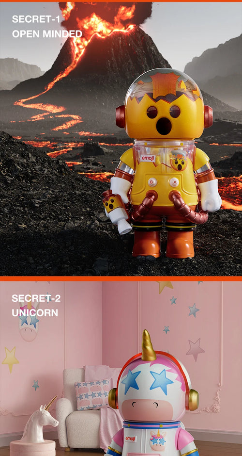 Load image into Gallery viewer, POP MART MEGA SPACE MOLLY 100% × emoji Series 1PC/9PCS POPMART Blind Box Action Figure Cute Toy
