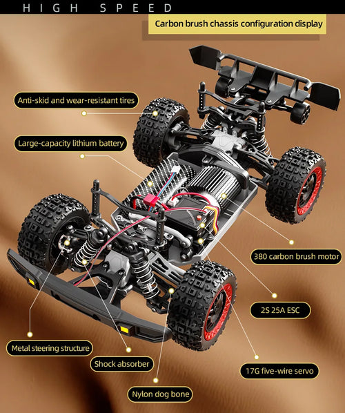 Load image into Gallery viewer, Jjrc C8820 Carbon Brush Full Scale Remote Control Car 4wd Short Truck Off-Road Professional Racing High-Speed Car Adult Rc Toys
