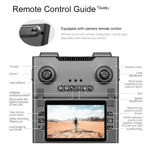 Load image into Gallery viewer, 2025 New M66 Drone HD Folding Remote Control With Camera And Screen 5G FPV Camera Quadcopter Brushless Motor RC Quadcopter
