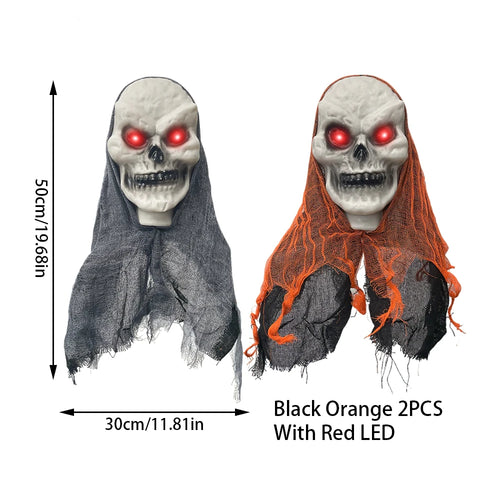Load image into Gallery viewer, 2PCS Halloween Skeleton Ghost Decoration Party Hanging Skull Skeleton Ornament Horror Props Haunted Home Decor Halloween Outdoor
