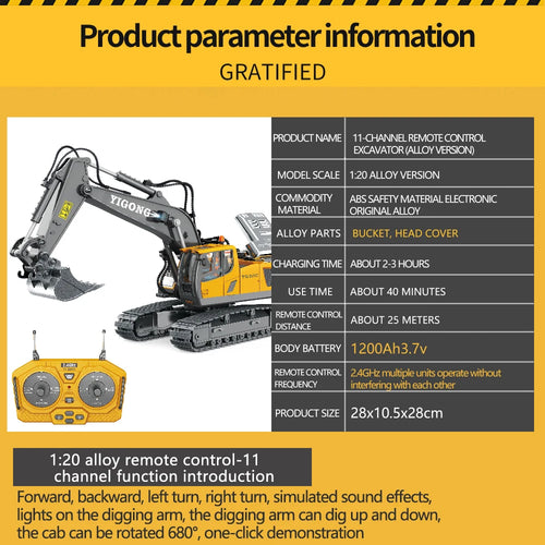 Load image into Gallery viewer, Remote Control Excavator Bulldozer Dump Truck Rc Car Toys Electric Engineering 2.4g High-Tech Vehicle Model Toys For Kids Gifts
