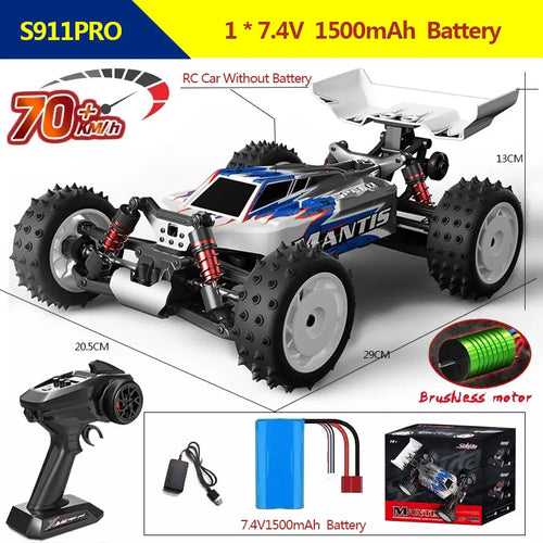 Load image into Gallery viewer, S911PRO 1:16 4WD RC Car 70KM/H or 50KM/H Remote Control Cars High Speed Drift Brushless Monster Truck For Kids VS Wltoys 144001
