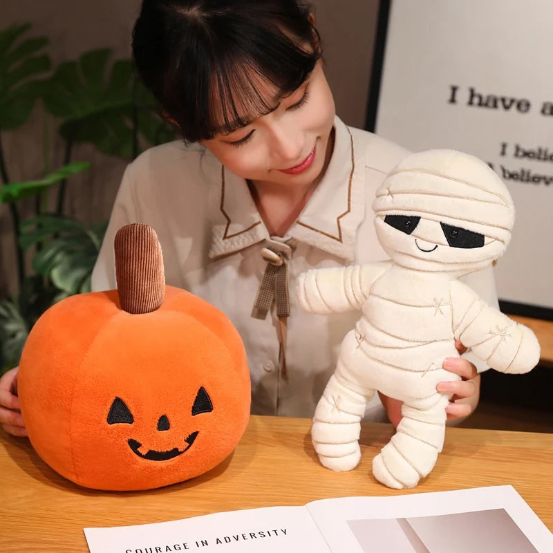 10-40cm Lovely Halloween Series Plush Toy Pumpkins Mummy Dolls Stuffed Soft Pillow for Halloween