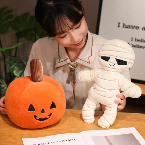 Load image into Gallery viewer, 10-40cm Lovely Halloween Series Plush Toy Pumpkins Mummy Dolls Stuffed Soft Pillow for Halloween
