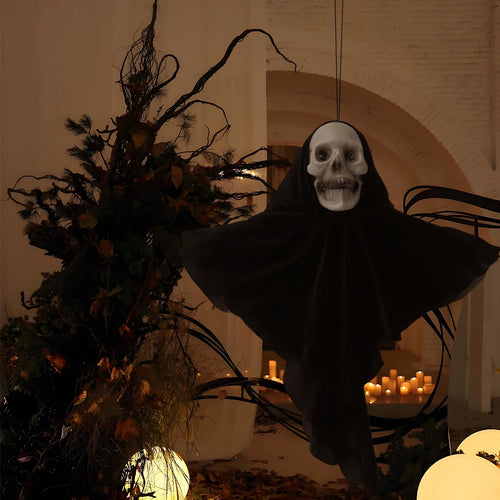 Load image into Gallery viewer, 2PCS Halloween Skeleton Ghost Decoration Party Hanging Skull Skeleton Ornament Horror Props Haunted Home Decor Halloween Outdoor
