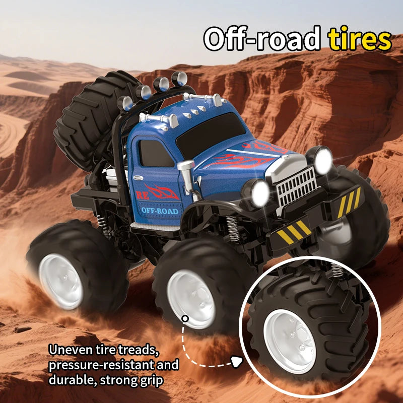RC, New 1:64 Rc Car Mini 2.4Ghz City Road Handle High Speed Alloy All Terrain Remote Control Car Dual Control Children's Toys Gifts