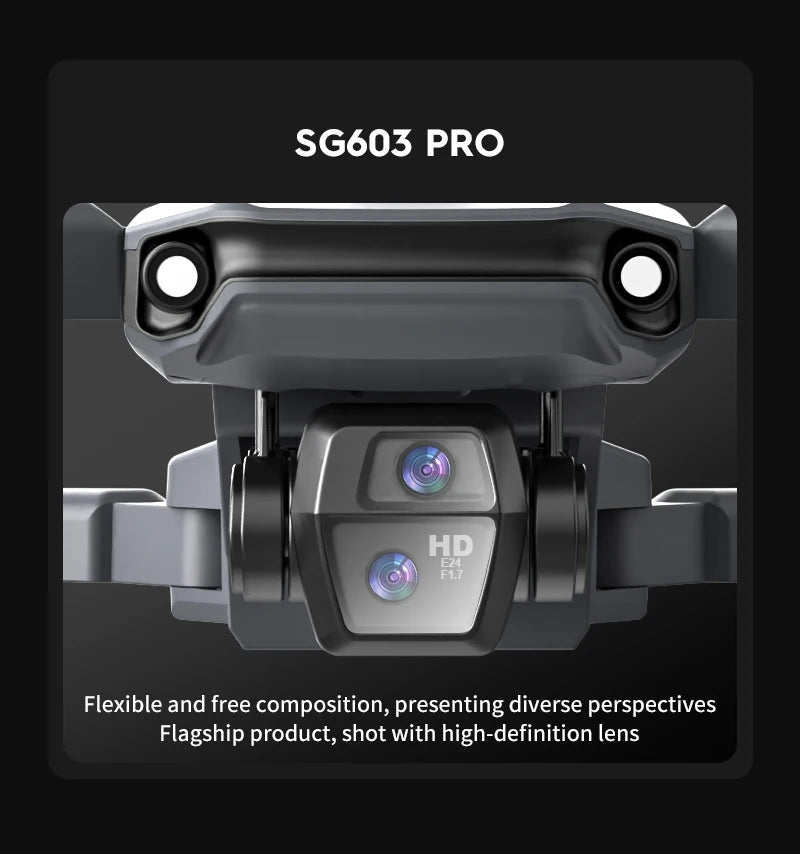 SG603 Pro Drone GPS 8K HD Camera Aerial EIS Anti-Shaking 5G WIFI Folding Drones Brushless Obstacle Avoidance Touchscreen RC UAV