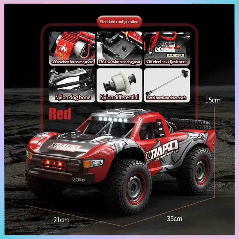 Rc Car Off Road 4x4 50km/h or 70km/h High Speed Brushless Motor Monster Truck 1/16 Desert/Snow Racing Drift Cars Toys for Boys