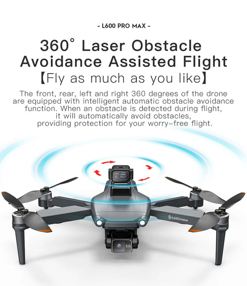 Load image into Gallery viewer, 2025 New L600 PRO MAX GPS Drone 5KM 4K Professional HD Dual Camera 3-Axis Gimbal 360 Obstacle Avoidance Brushless Quadcopter Toy
