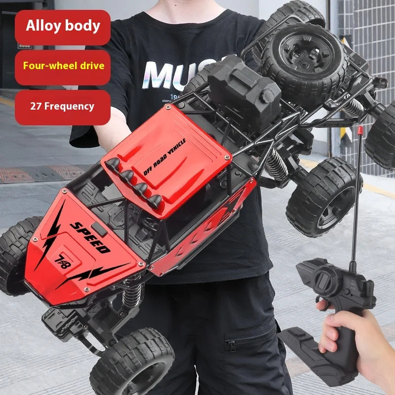 Trendy And Cool Oversized Remote Four-Wheel Drive Climbing Big Foot Car, Six Wheel Drive Racing Car, Boys' Charging Toy Car