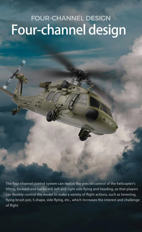 Load image into Gallery viewer, Wltoys K170 UH-60L RC Plane 2.4G 4CH 6-Axis Gyro Brushless Motor Military Green Helicopter RTF And XK K170 Birthday Gift for Kid

