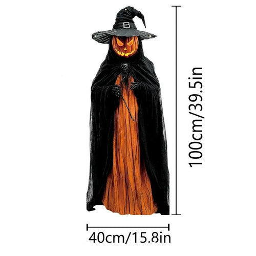 Load image into Gallery viewer, 2D Halloween Horror Evil Pumpkin Man hanging Background Cloth Halloween Terror Atmosphere Indoor and Outdoor Decoration Supplies
