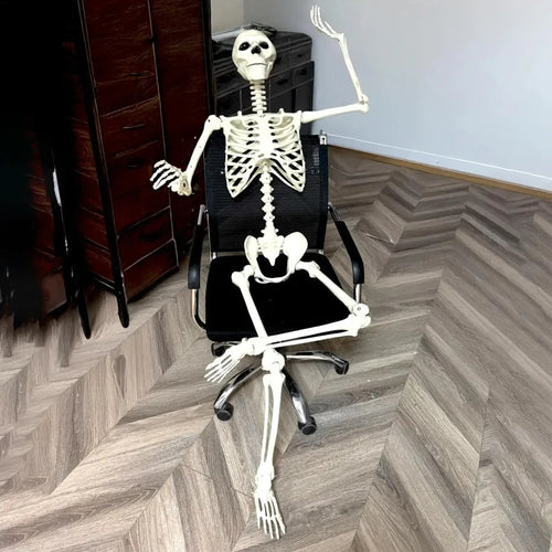 Load image into Gallery viewer, Halloween Realistic Body Bones Life Size Human Skeleton with Posable Joints Simulation Skull Ornament Haunted House Horror Props
