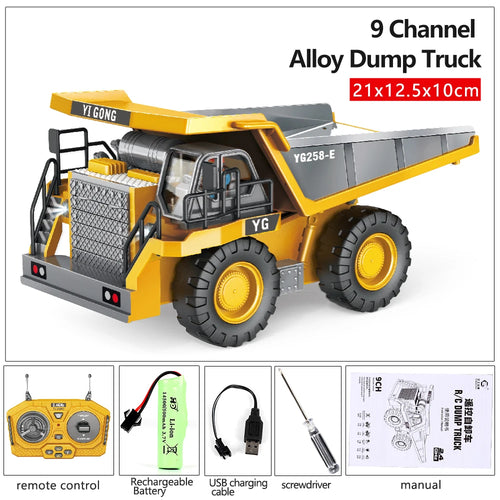 Load image into Gallery viewer, Remote Control Excavator Bulldozer Dump Truck Rc Car Toys Electric Engineering 2.4g High-Tech Vehicle Model Toys For Kids Gifts
