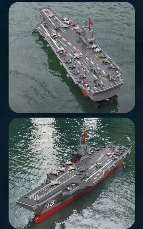 Load image into Gallery viewer, JJRC S19 RC Aircraft 2.4G Remote Control Battleship Boat RC Boat Auto Water Sensor Carrier Boat Toys Gift for Kids Boys
