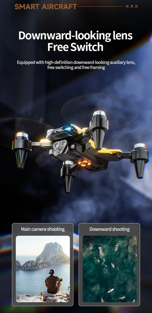 Load image into Gallery viewer, M5 Drone Professional 8K Wide-Angle HD Triple Camera WiFi FPV Height Hold RC Drone Aircraft Quadrotor Adult Children&#39;s Toys Gift
